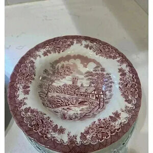 Churchill Rosa Red Willow Coupe Bowl 8.5'  Lot 2 bowls